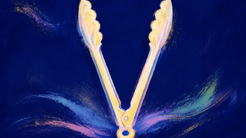 Steady Opening Tongs reopening into a calm balanced form, representing one clear boundary and steadier self-trust a