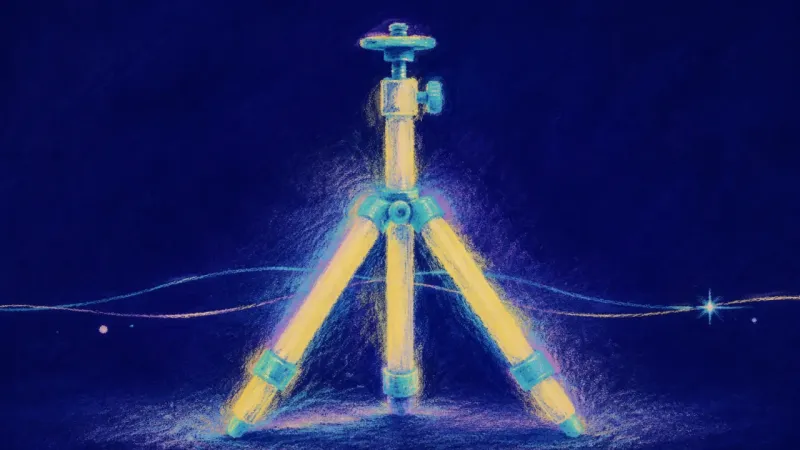 An abstract image of a tripod restored to clean balance, symbolizing fair limits, clear ownership, a