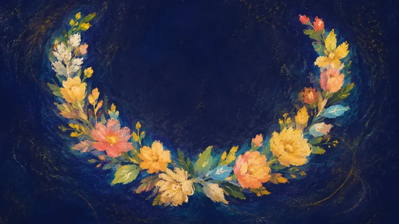Released Welcome An abstract garland released into an open curve, reflecting a home that feels welcoming, real, and