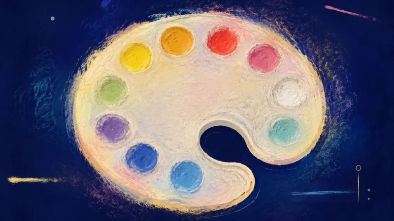 Permission Restored A restored palette in balanced order, representing creativity protected from monetization pressure и
