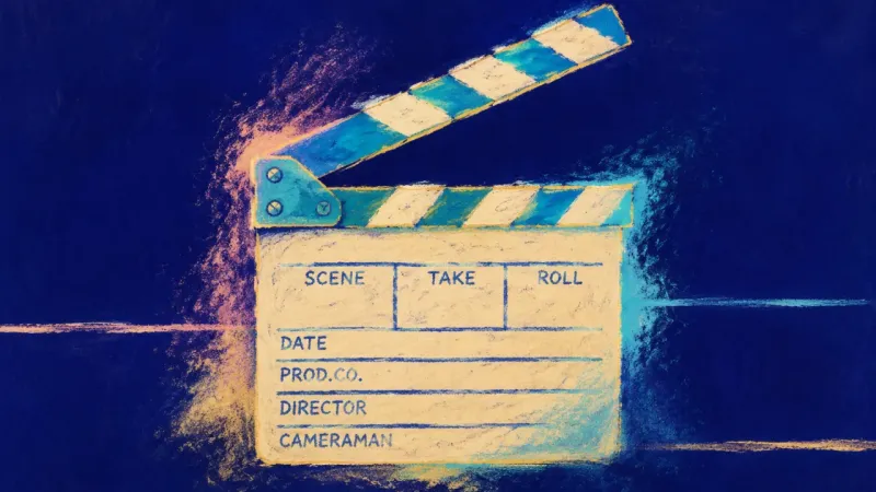 The Honest Edit A restored clapperboard with ordered fields, representing a job offer decision grounded in verified,