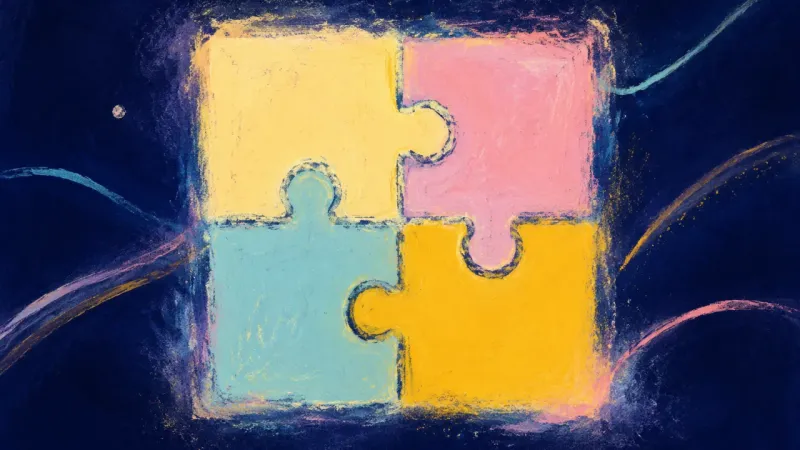 Pieces in Place A jigsaw puzzle restored to coherent order, representing career clarity built through a meaningful,