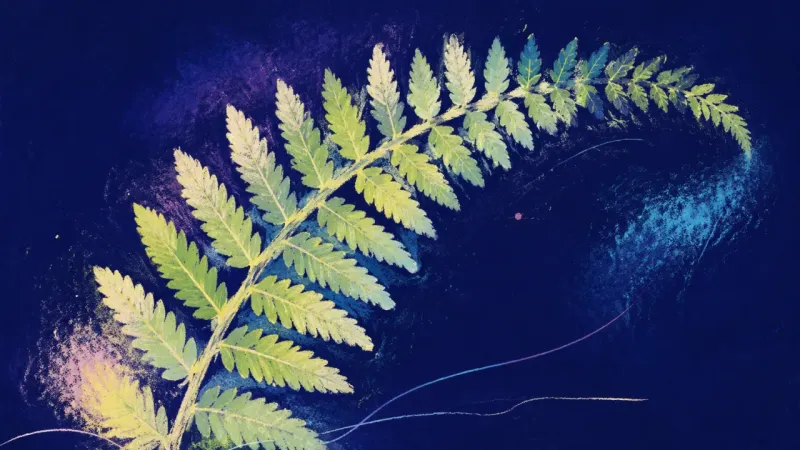 Unfurled Evidence A fully unfurled fern represents clarity gained by treating coursework as evidence rather than a