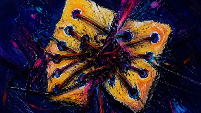 Path Under Tension A lacing card buckles under tangled lines, representing identity resets, comparison pressure, and