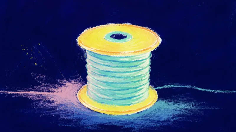 Circulation Restored A restored spool with evenly wound bands, representing ordinary enjoyment returning to a balanced,