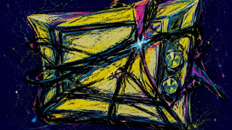 A drawing slate crushed by tangled marks, representing readiness procrastination, overanalysis, and