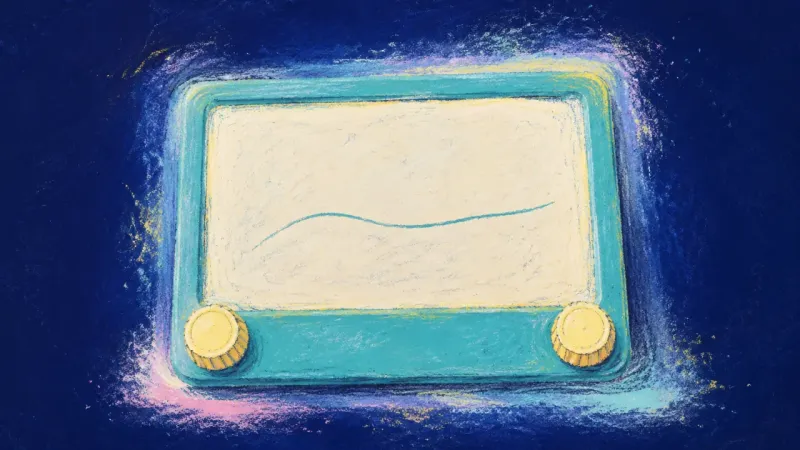 A restored drawing slate with one continuous mark, representing readiness procrastination resolved 4