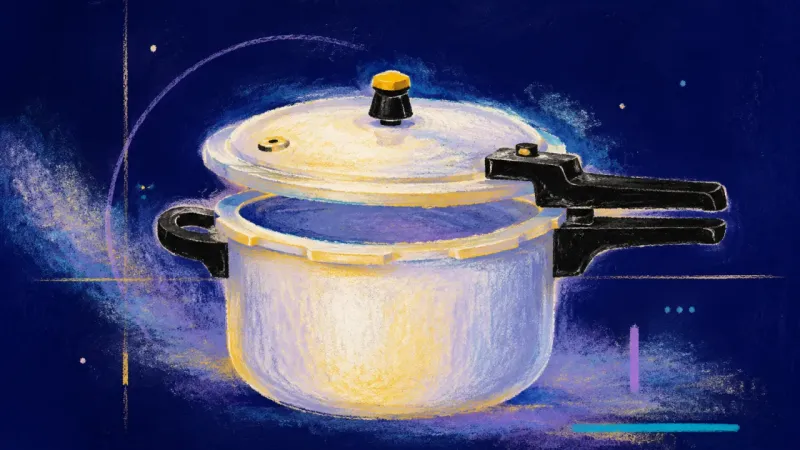 Measured Release A restored pressure cooker representing clear family boundaries, balanced responsibility, and less