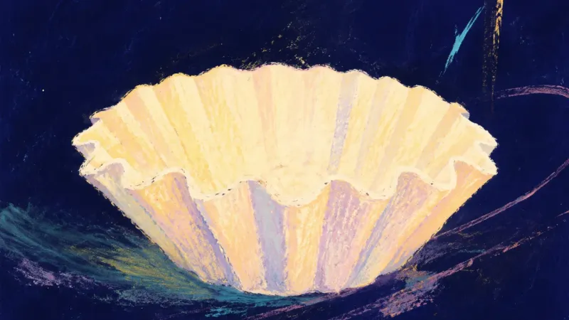 Values in Motion An open coffee filter with evenly ordered pleats, representing choice paralysis resolving into open,