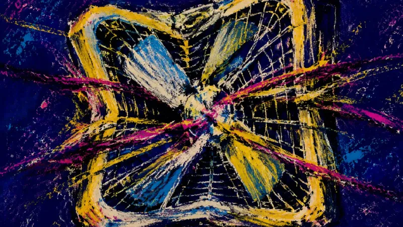A box fan crushed into a tangled, uneven form, representing boundary erosion through rationalization
