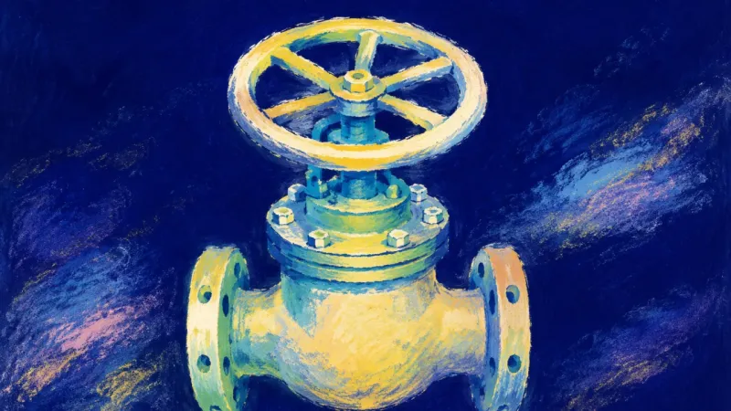 Pressure Finds Direction A restored pressure valve with aligned spokes, representing workplace anger redirected into clear e