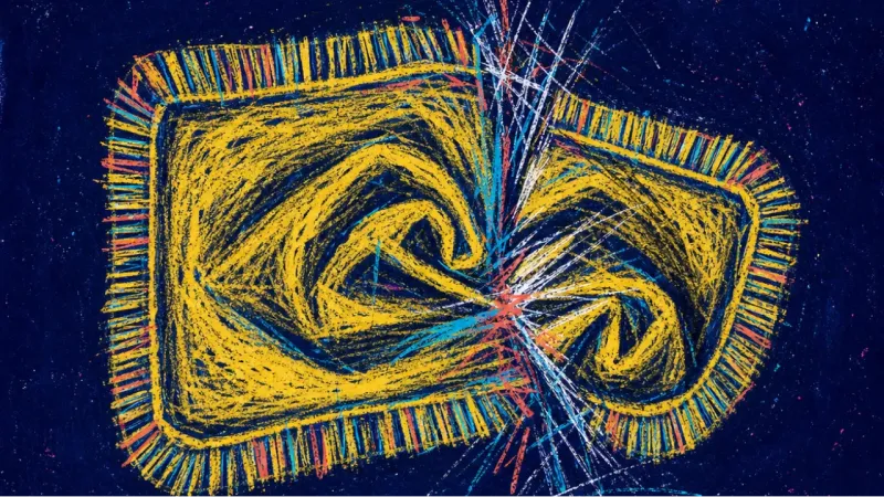 The Stalled Threshold An abstract doormat twisted by cluttered lines, representing return-bag procrastination and a loss