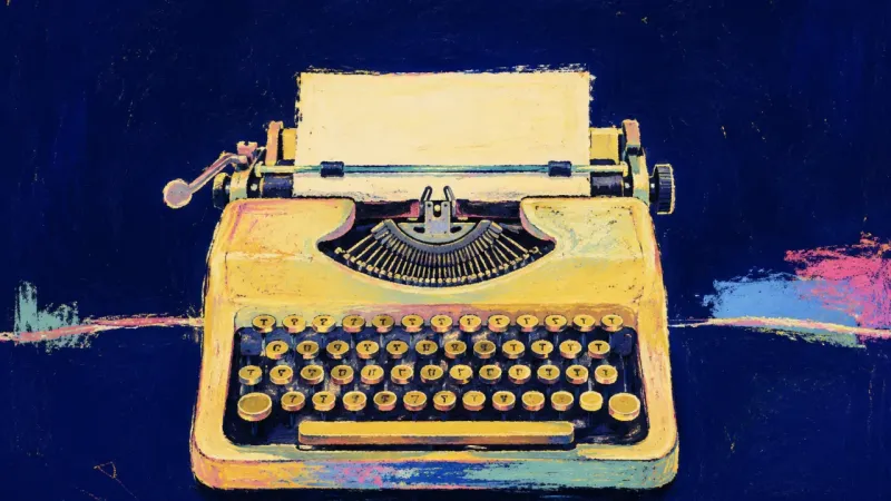 Warmth Rewritten A restored typewriter with orderly keys, representing a warm reply boundary and renewed balance in a
