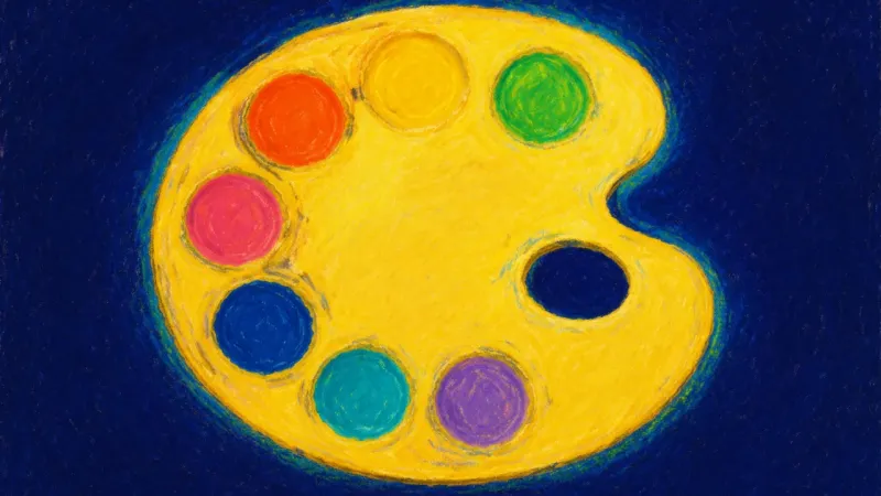Palette in Rhythm A restored palette with evenly ordered wells, representing fulfillment integrated into ordinary life
