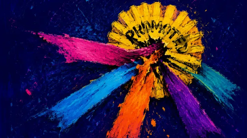 After the Applause A promotion rosette crushed by its own threaded ribbons, symbolizing the identity vacuum that can9c