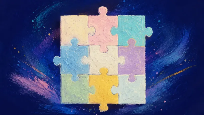 Reassembled Trust A completed jigsaw puzzle with aligned pieces, representing trust built through patience, mutual3C