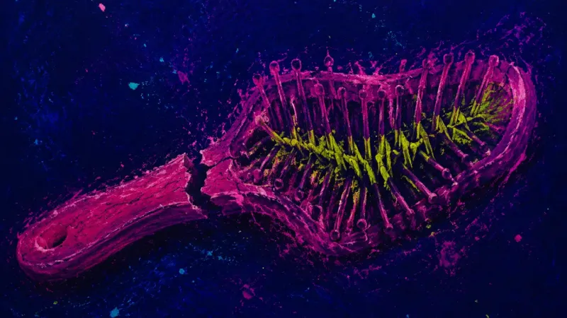 The Familiar Pattern A hairbrush with bristles crushed into an interlocked mesh, symbolizing the habit of judging new d