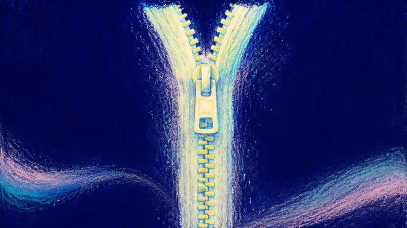 Aligned Possibility An aligned zipper symbolizes grounded clarity as security and creative agency become a workable||||{