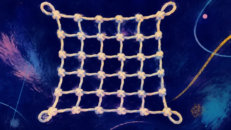 Chosen Connection An open net representing selective vulnerability, clear boundaries, and belonging without forced||||
