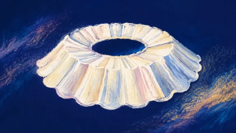 Pleats in Accord An open, orderly ruff collar represents restored self-trust, where personal difference and continued