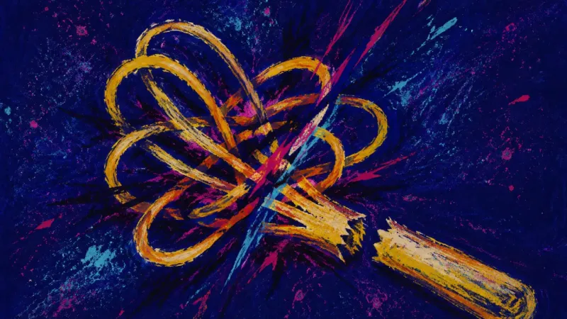 An entangled whisk represents defensive moral judgment, covert influence, and the fractured trustn