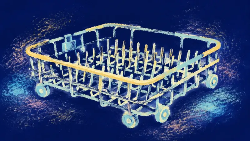 Order Without Vigilance A restored dishwasher rack with orderly rows, representing shared household ownership, firm stopping