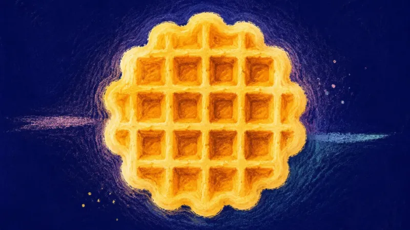 A restored waffle grid in balanced order, representing relief as decluttering becomes one bounded,12