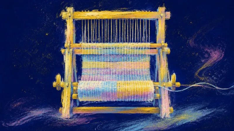 Loom in Accord A restored loom with evenly ordered threads represents a values-aligned choice, acknowledged cost,44