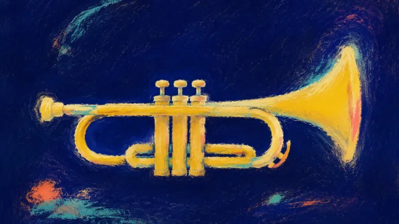 A restored trumpet represents honest re-entry, turning unfinished goals into information and rebuilt