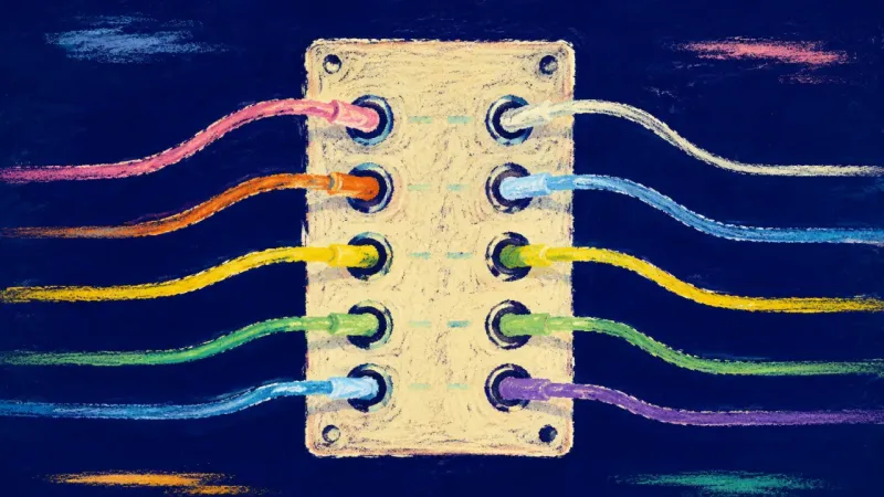 An orderly switchboard with separate connectors, representing a holiday preference communicated with