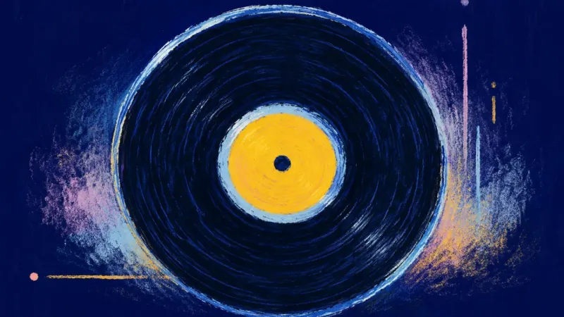 Steady Rotation A complete record with evenly spaced tracks, representing discernment, reciprocal standards, and ste