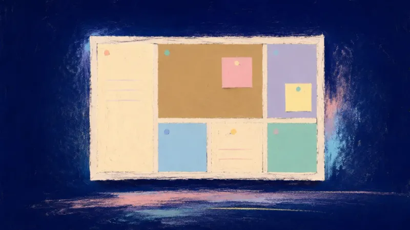 Shared Order An ordered noticeboard representing explicit standards, shared code ownership, and trust in team-led