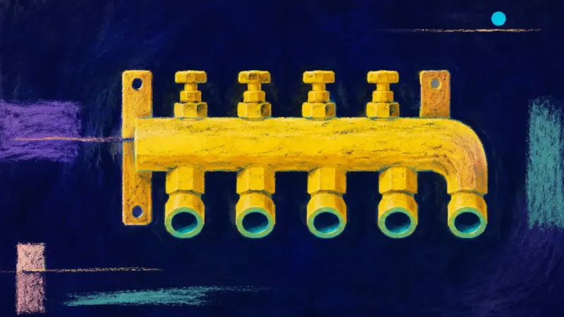 Authorship in Flow A restored manifold with distinct connected paths, representing code review rebuilt around role, and