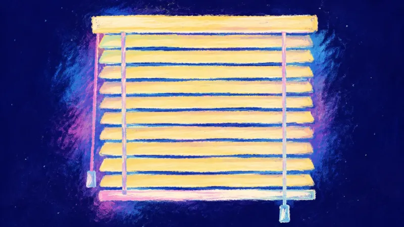 Slats in Balance A Venetian blind restored to an even rhythm, representing planning paralysis resolved through direct