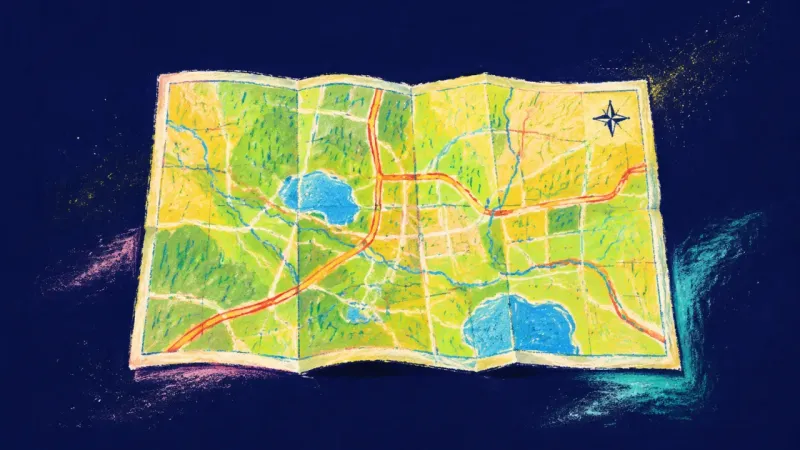 A restored road map with connected routes and balanced folds, symbolizing accountability avoidance― 
