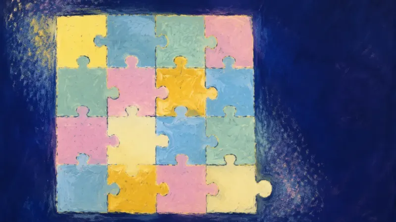 Fit Without Force An orderly jigsaw puzzle represents mixed signals resolved through direct communication, reciprocal effort, and steadier self-trust.
