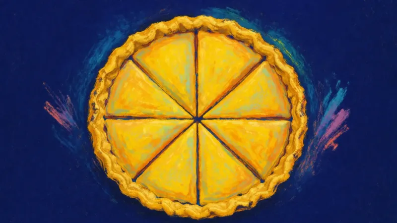Rhythm Restored A pie restored to orderly, connected wedges, symbolizing family time becoming a dependable part of2D