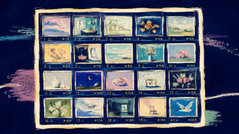 Record in Proportion A balanced contact sheet represents late-apology limerence easing as longing, boundaries, and real‑t