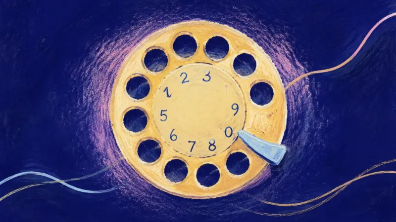 Dial of Choice A restored rotary dial in balanced order, representing a pause that turns nervous laughter into a er