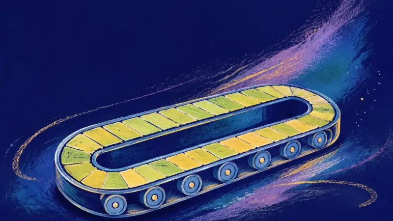 Continuity Restored A restored conveyor belt in balanced order, representing PTO guilt resolved through shared ownership