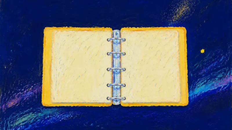 Sequence Restored A restored ring binder with aligned covers and rings, representing school application anxiety8