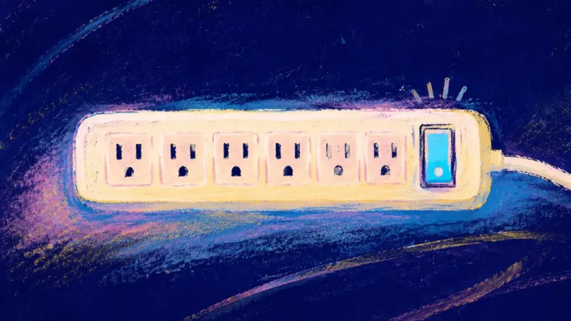 Capacity Reclaimed A restored power strip with evenly ordered outlets, representing firm work boundaries, balanced ener