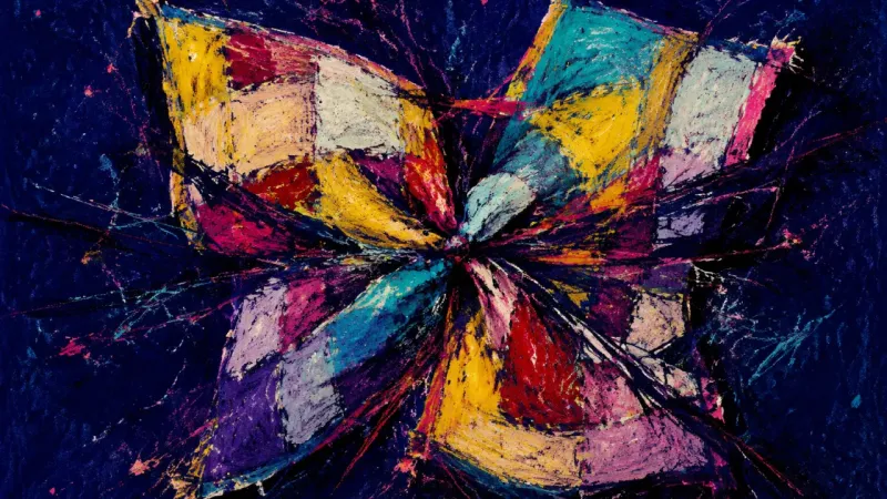 Compulsory Pattern A quilt cinched into a dense knot, representing family-role burnout and the oppressive loss of