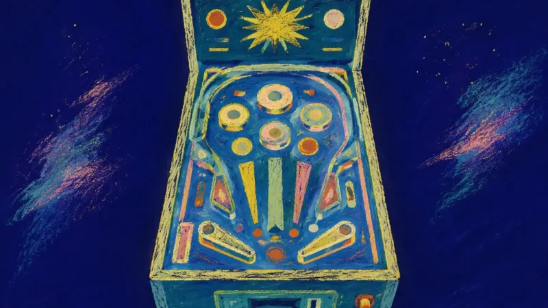 An ordered pinball machine with clear channels represents dating apps used with boundaries, discern