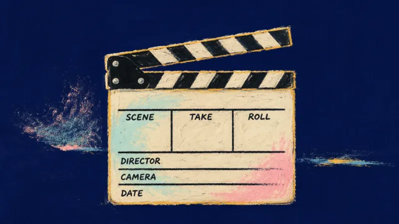 One Honest Take A restored clapperboard with orderly divisions represents creative work staying visible while real,S