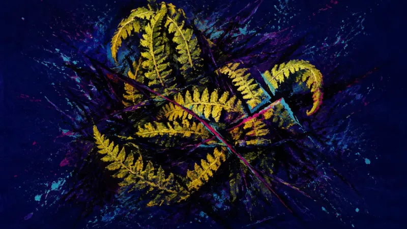 Compressed Fronds An abstract fern crushed into tangled fronds, representing fear of another disappointing attempt and