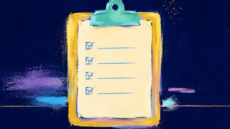 Measured Progress An abstract clipboard restored to order, representing academic recovery through one manageable taskr