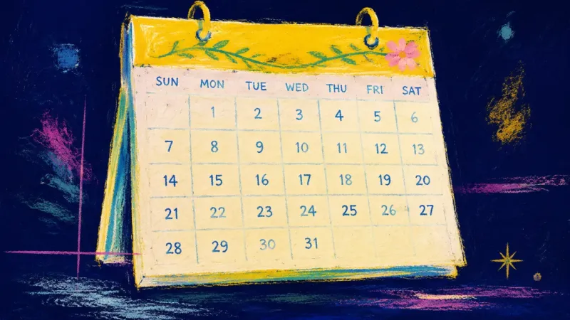 Measured Time An orderly calendar grid representing balanced dating choices and a clearer distinction between13?