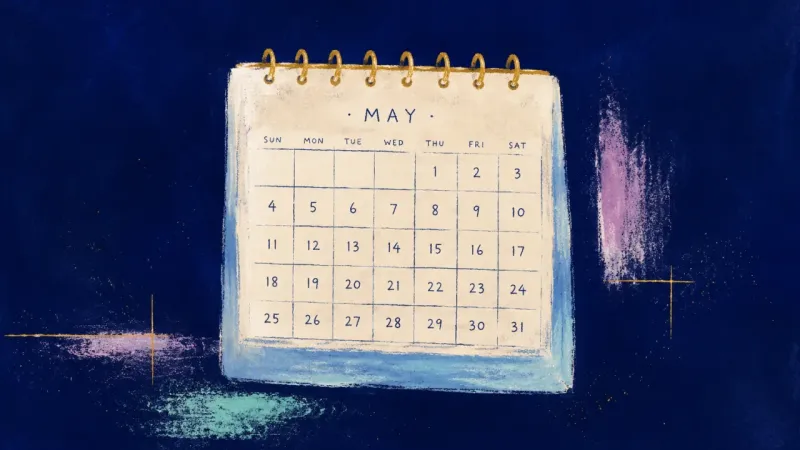 A restored calendar with evenly ordered date cells, representing clear questions, balanced planning,