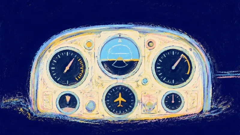 Signals in Order A restored dashboard with clear, ordered indicators, representing emotional honesty, measured change